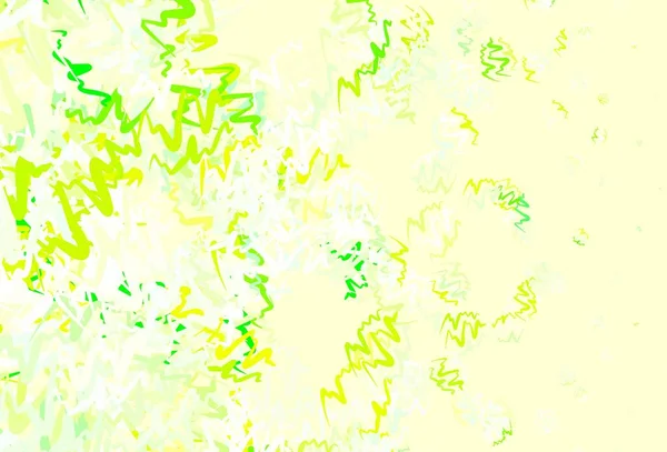 Vert Clair Fond Vectoriel Jaune Avec Des Lignes Courbes Une — Image vectorielle