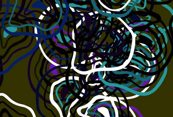 Світлий Багатобарвний Векторний Шаблон Вигнутими Лініями Елегантна Яскрава Ілюстрація Градієнтом — стоковий вектор