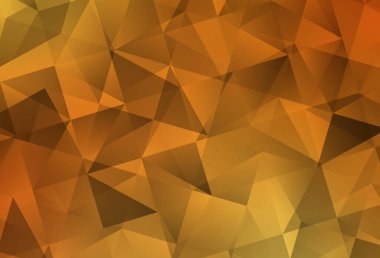 Açık Turuncu vektör çokgen arka plan. Çokgen tarzda tamamen yeni bir renk çizimi. Bir markanın arkaplanı için desen.
