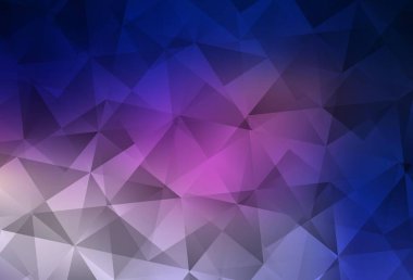 Koyu pembe, mavi vektör çokgen şablon. Origami tarzında gradyan ile geometrik çizim. İş tasarımınız için yepyeni bir tarz.