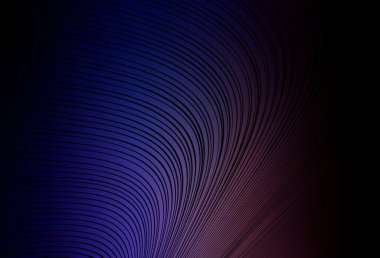 Koyu pembe, kıvrımlı çizgileri olan mavi vektör şablonu. Soyut tarzda gradyan çizgilerle akıllı illüstrasyon. Markan için yeni kompozisyon.