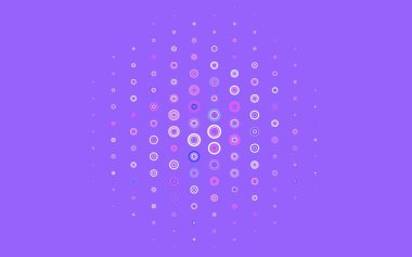 Açık pembe, küreli mavi vektör deseni. Doğa tarzında renkli baloncuklu soyut illüstrasyon. Reklamlar, broşürler için desen.