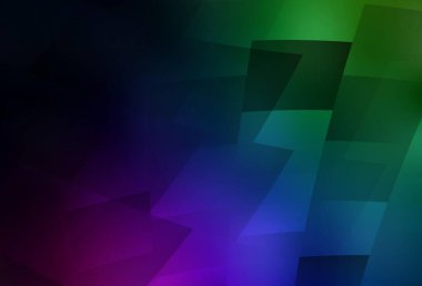 Çizgileri, dikdörtgenleri olan koyu renkli vektör düzeni. Renkli dikdörtgenlerle modern soyut çizimler. İş ilanınız için akıllı tasarım.