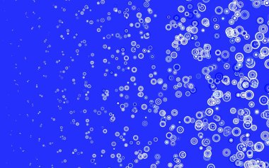 Açık mavi, küreli sarı vektör deseni. Doğa tarzında renkli baloncuklu soyut illüstrasyon. Duvar kağıtlarının dokusu için desen.