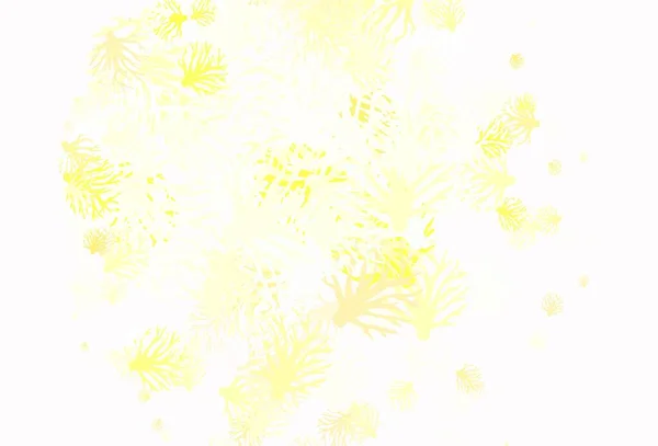 Lichtrode Gele Vector Abstracte Achtergrond Met Takken Kleurrijke Illustratie Doodle — Stockvector