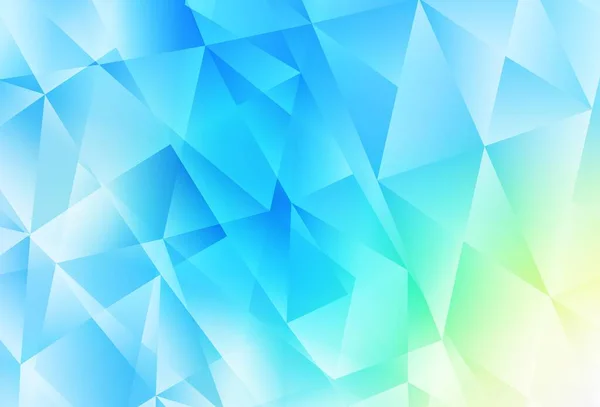 Azul Claro Verde Vector Triángulo Fondo Mosaico Ilustración Poligonal Brillante — Vector de stock