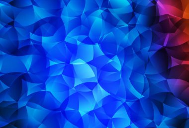 Açık mavi, kırmızı vektör üçgen mozaik doku. Çokgen soyut çizim ve gradyan. Web siteniz için çokgen tasarım.