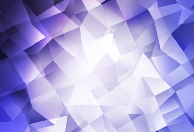 Açık mor vektör eğimli üçgen dokusu. Çokgen soyut çizim ve gradyan. Arkaplanlarınız için desenli desen.