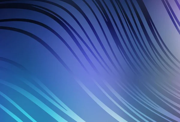 Dunkelrosa Blaue Vektorschablone Mit Gebogenen Linien Eine Leuchtende Illustration Die — Stockvektor