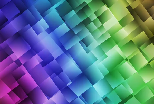 Light Multicolor Vektormall Med Romb Glitter Abstrakt Illustration Med Rektangulära — Stock vektor