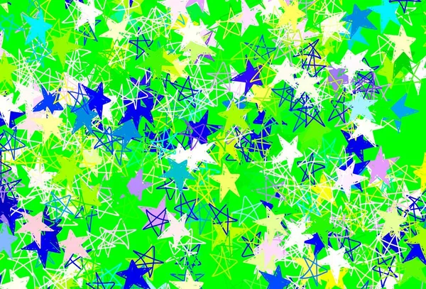 Luz Plantilla Vectorial Multicolor Con Estrellas Del Cielo Ilustración Colores — Vector de stock