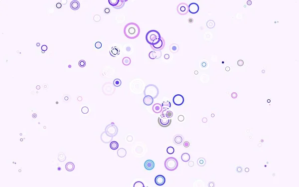 Modèle Vectoriel Violet Clair Rose Avec Des Cercles Belle Illustration — Image vectorielle