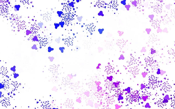 Açık pembe, kaotik şekilli mavi vektör şablonu. Renkli rastgele şekillerle modern soyut illüstrasyon. Web siteniz için basit tasarım.