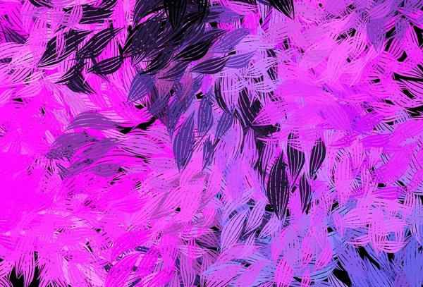 Dark Purple Pink Vector Elegant Pattern Leaves Elegant Bright Illustration — Stock Vector