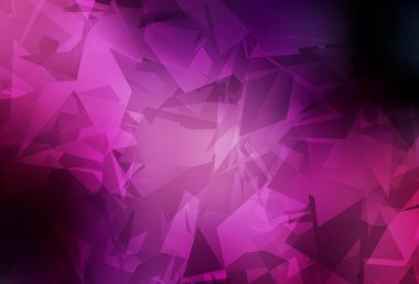 Koyu mor, soyut çokgen içeren pembe vektör arkaplan. Soyut tarzda rengarenk gradyan şekilleri olan bir resim. Web siteniz için basit tasarım.