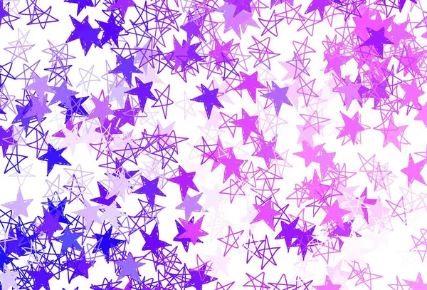 보라색 아름다운 별들로 이루어진 양식으로 장식을 점성술 사이트를 — 스톡 벡터