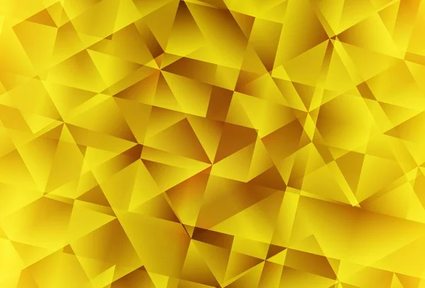 Donkergele Vector Gradiënt Driehoeken Patroon Creatieve Illustratie Halve Toon Stijl — Stockvector