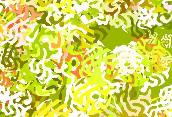 Светло Зеленый Красный Векторный Фон Цветами Современная Абстрактная Иллюстрация Красочными — стоковый вектор