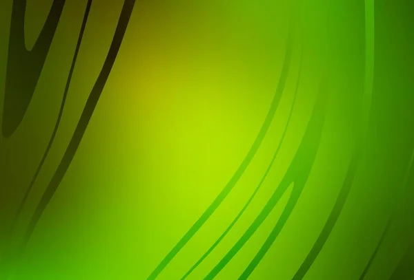 Lichtgroen Geel Vectorsjabloon Met Lijnen Kleurrijk Geometrisch Monster Met Gradiëntlijnen — Stockvector