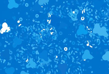 Kaotik şekilli açık mavi vektör şablonu. Modern tarzda değişen renkli kaotik formlar. Web siteniz için basit tasarım.