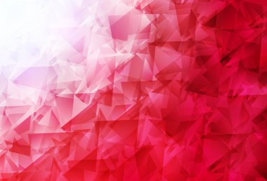 Açık kırmızı vektör üçgen arkaplan parlıyor. Zarif üçgenleri olan soyut çizimler. İşiniz için en iyi üçgen tasarım.