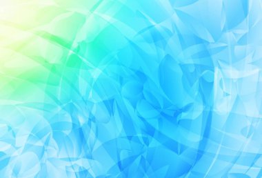 Açık mavi, kaotik şekilli yeşil vektör şablonu. Soyut gradyan şekilli basit renkli çizimler. Kartvizitiniz için modern tasarım.