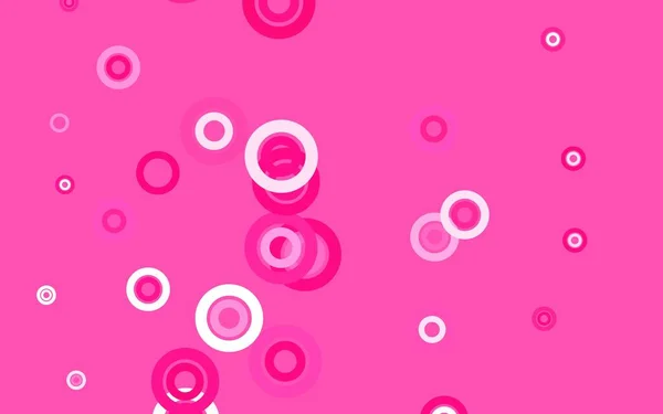 Patrón Vectorial Rosa Claro Con Esferas Ilustración Con Conjunto Círculos — Archivo Imágenes Vectoriales