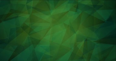 4K koyu yeşil çokgen video görüntüsü döngüsü.