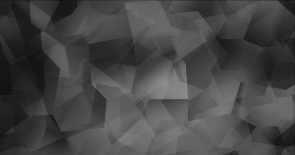 4K smyčka tmavě šedé video s polygonálními tvary. — Stock video