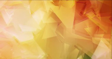 4K açık kırmızı, sarı çokgen akış videosu.