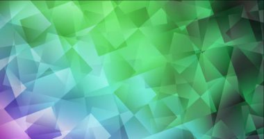 Açık pembe 4K döngü, çokgen biçiminde yeşil görüntü.