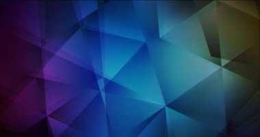 4K koyu çok renkli çokgen soyut görüntü döngüsü.