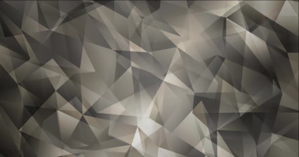 4K smyčka světle šedé video s polygonálními tvary. — Stock video