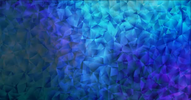 4Kループダークブルー多角形流れるビデオ. — ストック動画