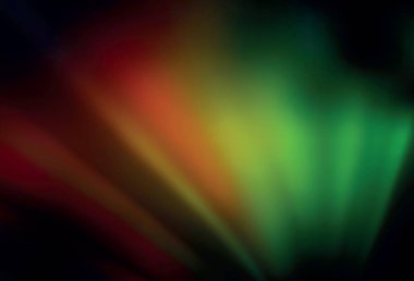 Koyu yeşil, kırmızı vektör bulanık şablon. Görüntü stili ve gradyanı olan yeni renkli çizimler. Tasarımının yeni yolu.