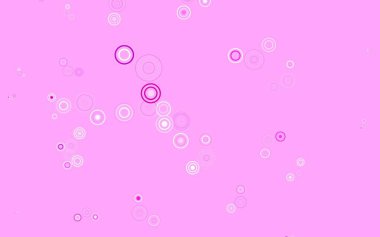 Açık Pembe, baloncuklu kırmızı vektör arka planı. Soyut arka planda bulanık kabarcıklar ve renkli gradyan. Reklamlar, broşürler için desen.