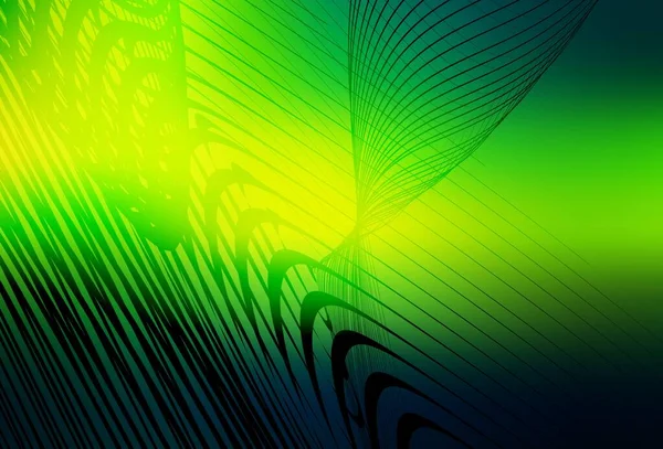 Dunkelgrüner Gelber Vektor Verschwommener Hintergrund Eine Völlig Neue Farbige Illustration — Stockvektor
