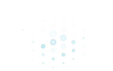 Açık pembe, köpüklü mavi vektör arkaplan. Parlak renkli soyut çemberlerin olduğu bir resim. Fütürist reklamlar ve kitapçıklar için şablon.