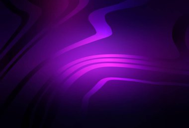 Koyu mor, eğri çizgileri olan pembe vektör arkaplan. Basit bir şekilde yepyeni renkli bir tasvir. Reklamınız için yepyeni tasarım..