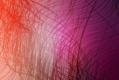 Açık pembe çizgili vektör arkaplanı. Eğri şekilli yepyeni renkli bir tasvir. Fikirlerin için bir örnek..