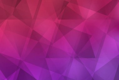 Açık Mor, pembe vektör çokgen arkaplan. Gradyanı olan zarif parlak çokgen çizimi. İşiniz için en iyi üçgen tasarım.