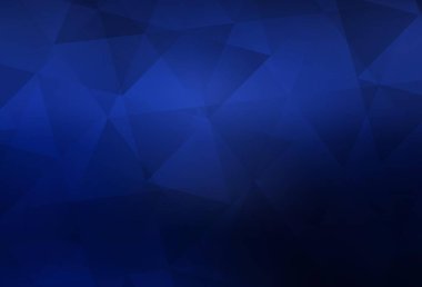 Koyu mavi vektör soyut mozaik desen. Çokgen tarzda tamamen yeni bir renk çizimi. İş tasarımınız için yepyeni bir tarz.