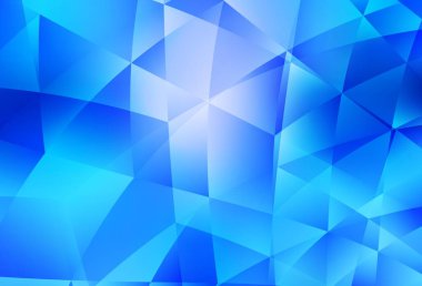 Işık Mavisi vektör soyut mozaik arkaplan. Soyut ve üçgenli renkli çizimler. Bir markanın arkaplanı için desen.