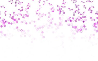 Açık Mor, noktalı pembe vektör arkaplan. Doğa tarzında bulanık halkaları olan güzel renkli çizimler. Güzel web siteleri için desen.