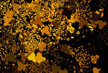 Koyu yeşil, soyut şekilli sarı vektör dokusu. Soyut tarzda rengarenk gradyan şekilleri olan bir resim. Web siteniz için basit tasarım.