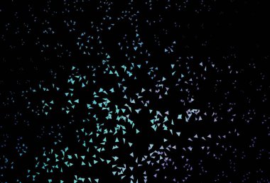 Koyu pembe, mavi vektör arka planı ve çokgen tarzı. Üçgenli soyut gradyan çizimi. İniş sayfası için modern şablon.