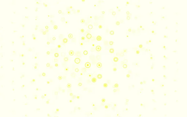 Textura Vectorial Amarillo Claro Con Discos Hermosa Ilustración Color Con — Archivo Imágenes Vectoriales