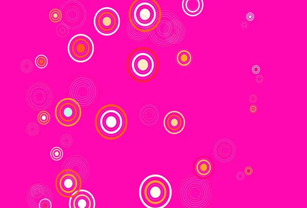 Light Orange Vector Background Bubbles Modern Abstract Illustration Colorful Water — Stock Vector