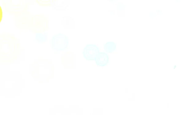 Hellblaue Gelbe Vektorschablone Mit Kreisen Moderne Abstrakte Illustration Mit Bunten — Stockvektor