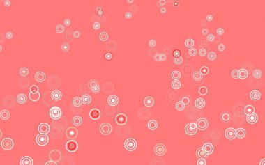 Açık Kırmızı, daireli sarı vektör şablonu. Bulanık dekoratif tasarım baloncuklu soyut tarzda. Güzel web siteleri için desen.